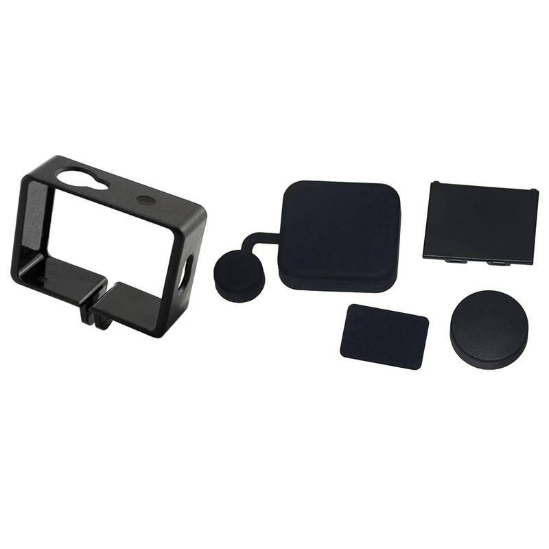 

Housing Side Border Frame Case For Xiaomi Yi Xiaoyi & 4 In 1 Housing Lens Cover+Lens Cap +Replacement Battery Door