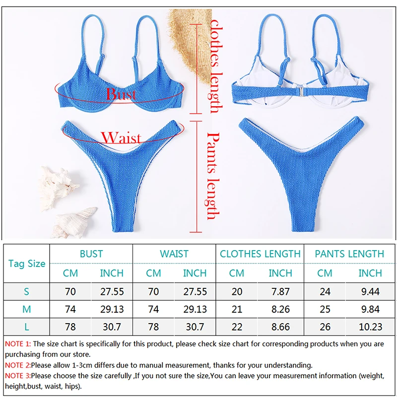 Бразильский комплект бикини с пуш-ап привлекательный гофрированный