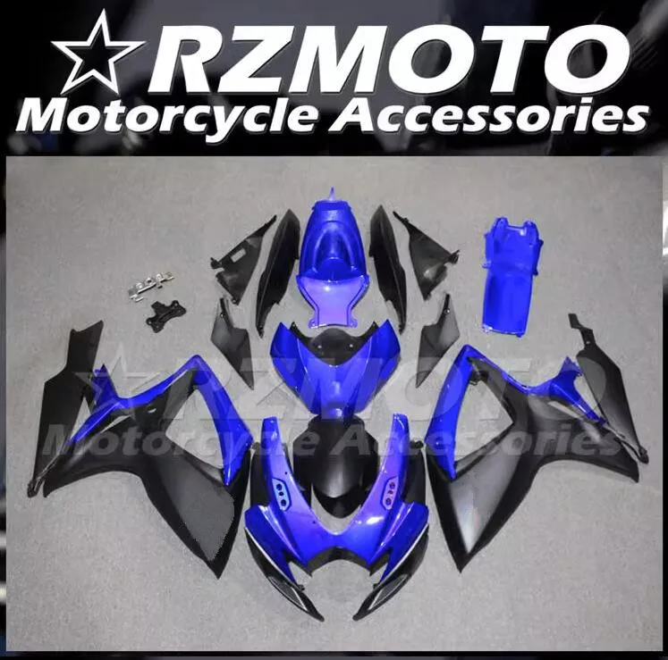 

4 подарка, новый комплект обтекателей из абс-пластика для SUZUKI GSX-R 600 750 K6 2006 06 07, комплект обтекателей черного и синего цвета