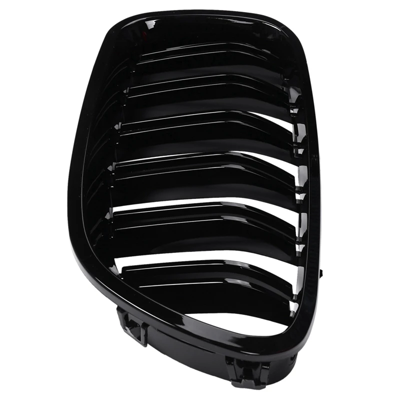 

6X Grill Grille Gloss Black Kidney Sport For BMW F10 F18 F02 F11 M5 10-15 Dual Slat