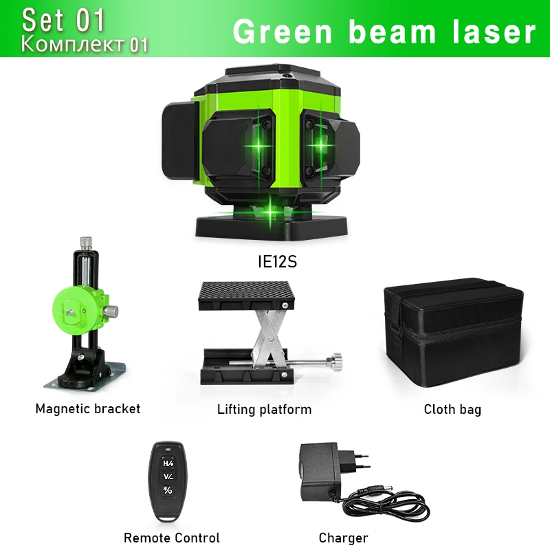 

Clubiona профессиональный лазерный уровень 12 и 16 линий зеленый