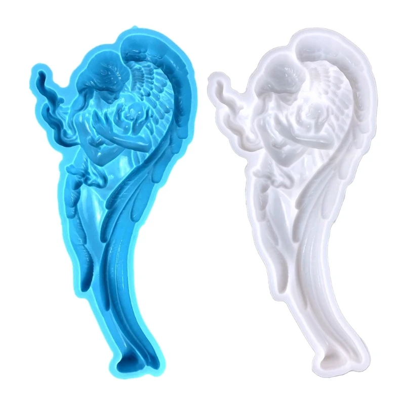 

Y4QE Angel Baby Resin Mold for DIY Wing Angel Wall-Hanging Decoration Living Room