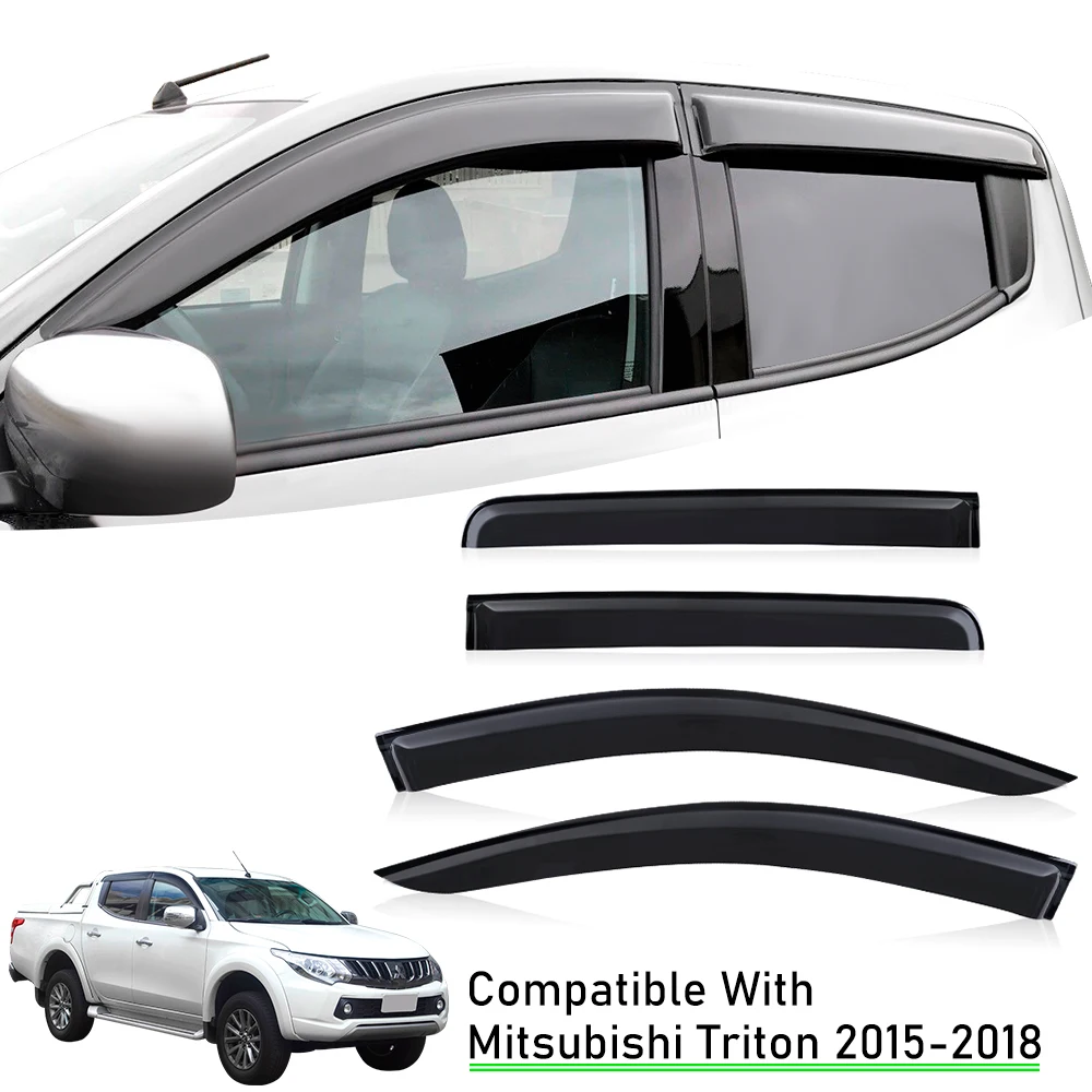 

Car Accessories Weathershields Window Visor for Mitsubishi Triton 2015 2016 2017 2018 2019 2020 2021 2022 2023 Dual Cab 4pcs/set