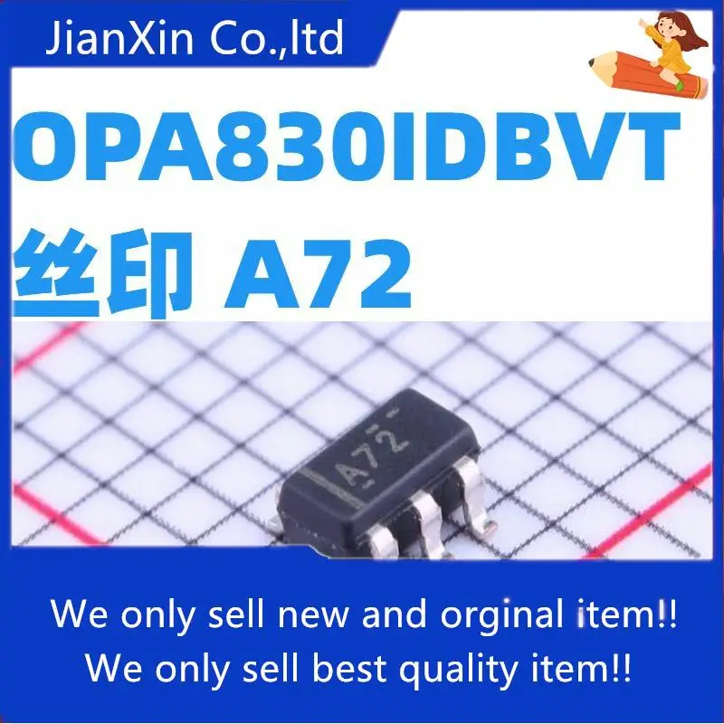 

10pcs 100% orginal new OPA830IDBV chip OPA830IDBVR OPA830IDBVT silk screen A72 SOT23