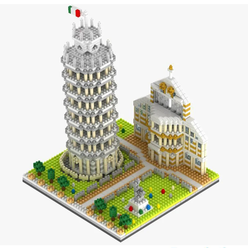 

YZ066 Miniature Diamond particles Assembled Building Blocks for boys and girls gift Leaning Tower of Pisa