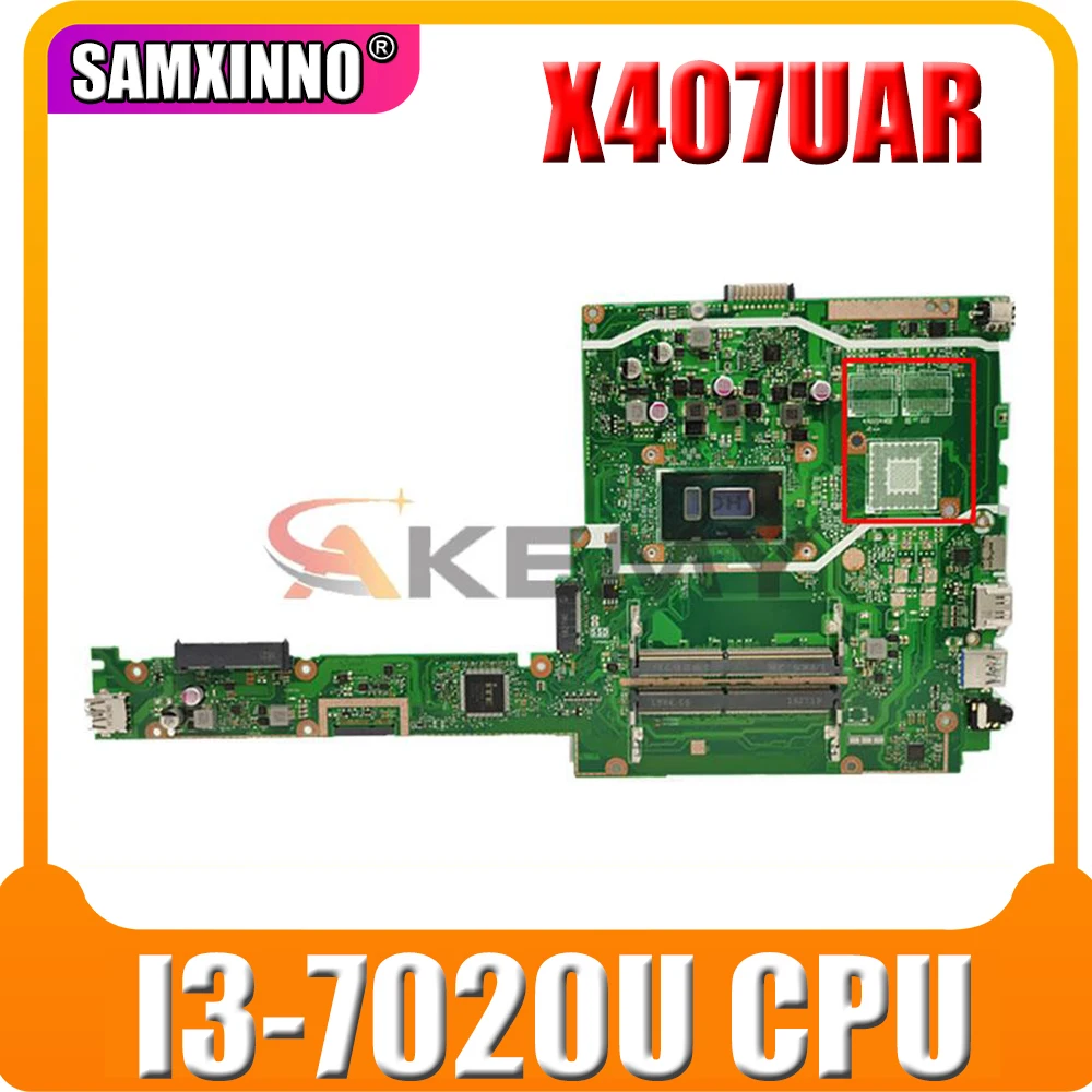 

Материнская плата SAMXINNO x407hid для ноутбука asus X407 X407U X407UA, материнская плата для ноутбука с процессором I3-7020U GM