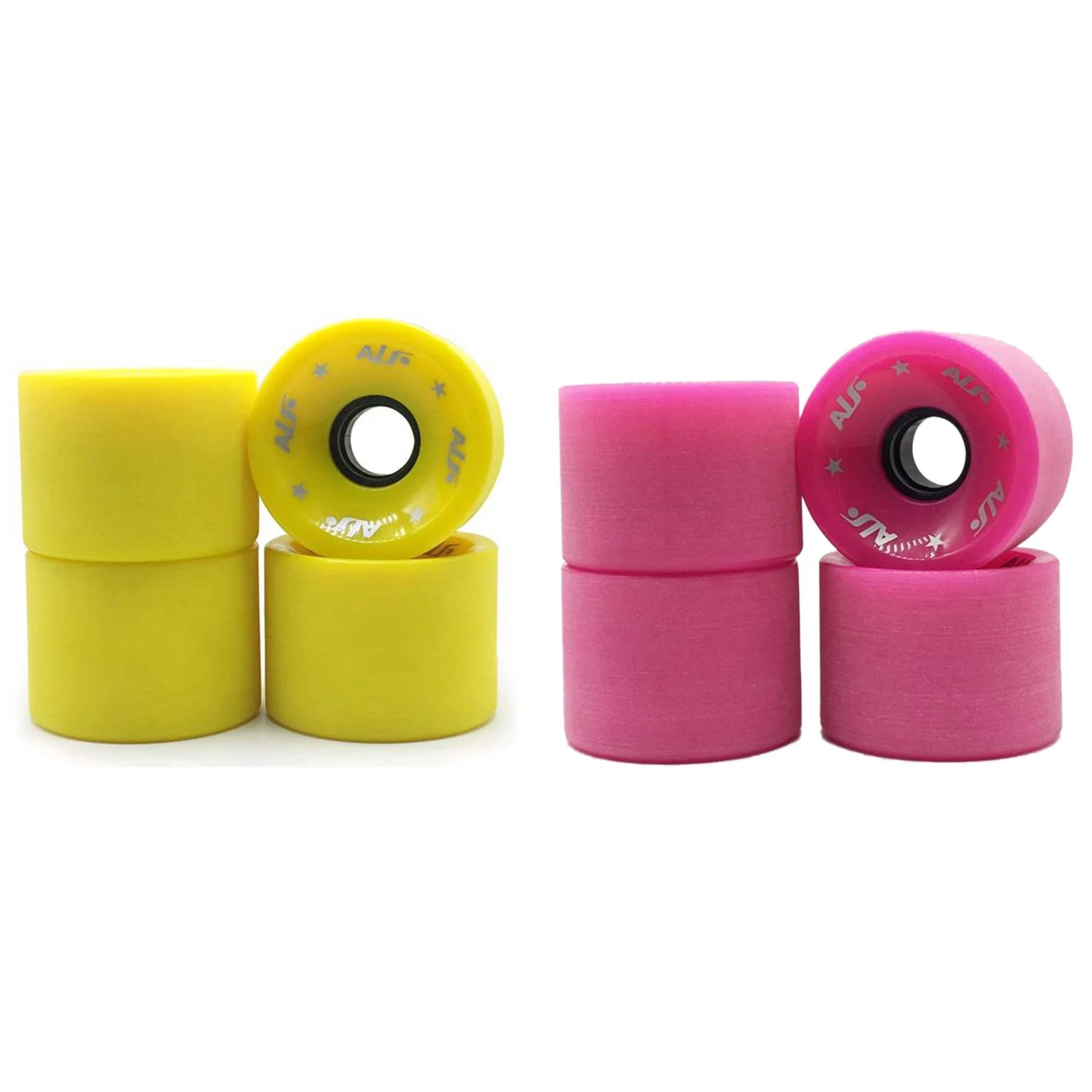 

8PCS 80A Frosted Big Wheel Slide Pulley Multi Color Pouring Wheel Long Board Wheels Skateboard Wheels,Yellow & Rose Red