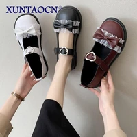 shoes on heels lolita shoes women platform japanese uniforms leather shoes mary jane shoes girls high heel college student shoe