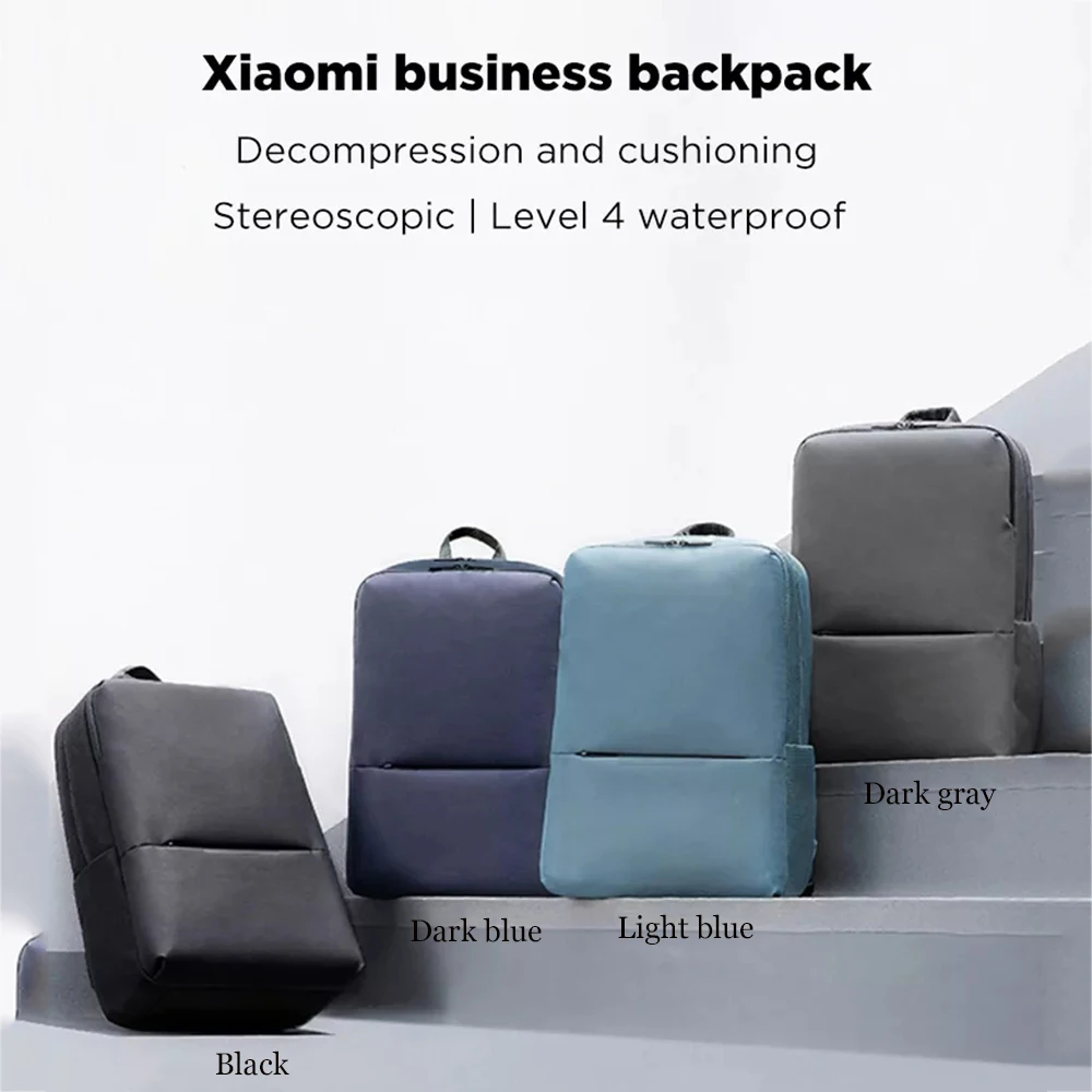 Original Xiaomi Classic Business Backpack 2 Generation 15.6inch Students Laptop Shoulder Bag  Unisex Outdoor Travel