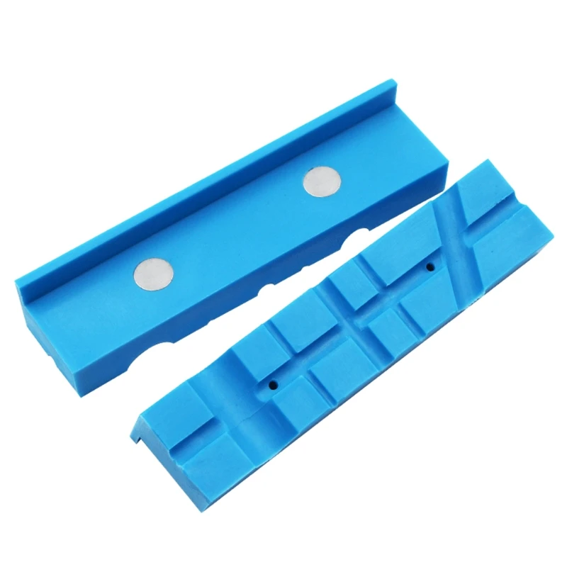 

N7MD 1Pair Magnetic Soft Pad Jaws Rubber For Metal Vise 5.5Inch for BENCH Vice Vise Jaw Pads for PROTECTION Strip
