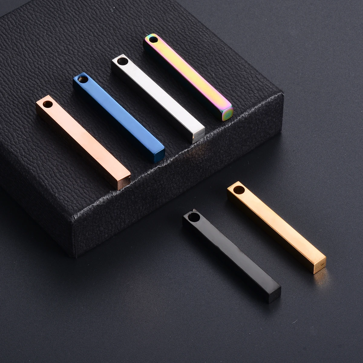 

3Pcs Mirror Polishing Rectangle Stainless Steel Blank Waterproof Pendant for Name ID Tags DIY Making Necklace Jewelry Supplies