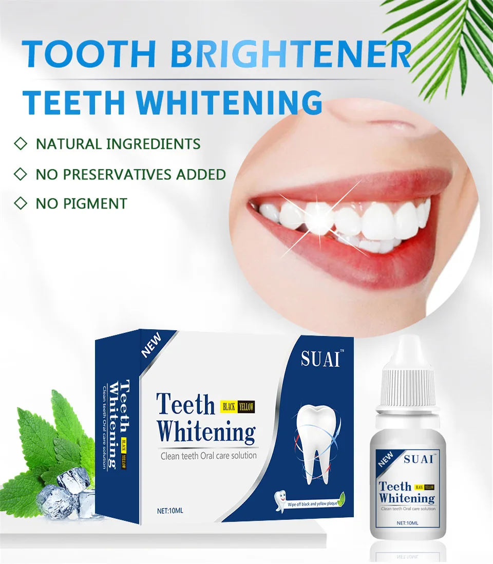 

Teeth Whitening Essence Serum Oral Hygiene Care Cleaner Whiten Teeth Whitener Remove Plaque Stains Fresh Breath Dental Tools