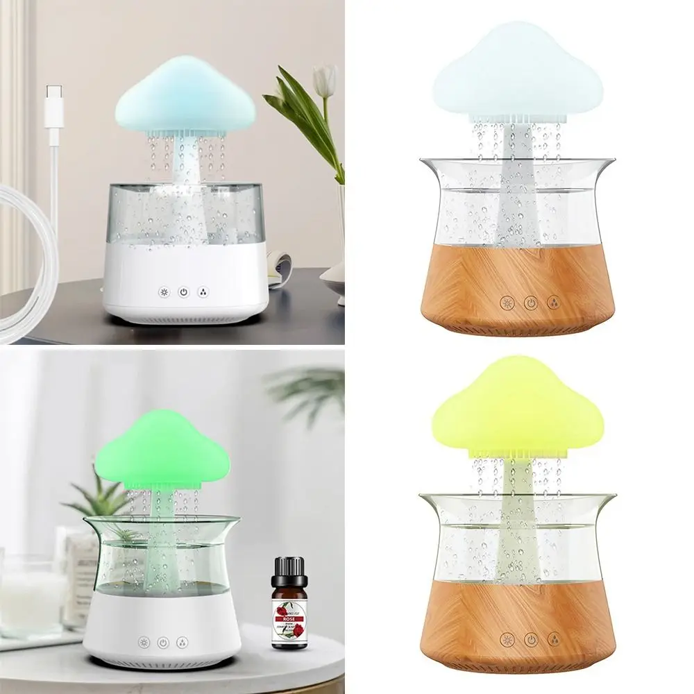 

Colorful Night Light Rain Cloud Humidifier USB Mushroom Humidifier Creative Ultrasonic Aroma for Home