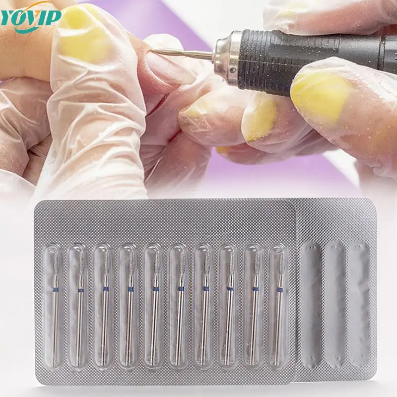 

10pcs Diamond Nail Drill Bit Rotery Electric Milling Cutters For Pedicure Manicure Files Cuticle Burr Nail Tools Accessories