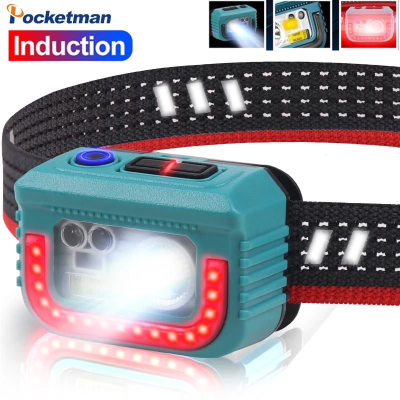

New Yellow Light Red Light White Light Three Lights Headlamp Portable Outdoor Waterproof Headlight USB Rechargeable Headlamps