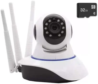 

Câmera 3 Antenas Wifi Wireless 3ª Geração Visão Noturna com Micro SD 32GB incluso