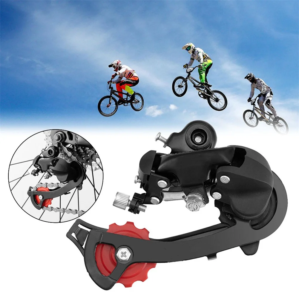 

7 Speed MTB Mountain Bike Bicycle Rear Derailleur Aluminum Integrated Rear Derailleur Mountain Bicycle Long Cage Bicycle Accs