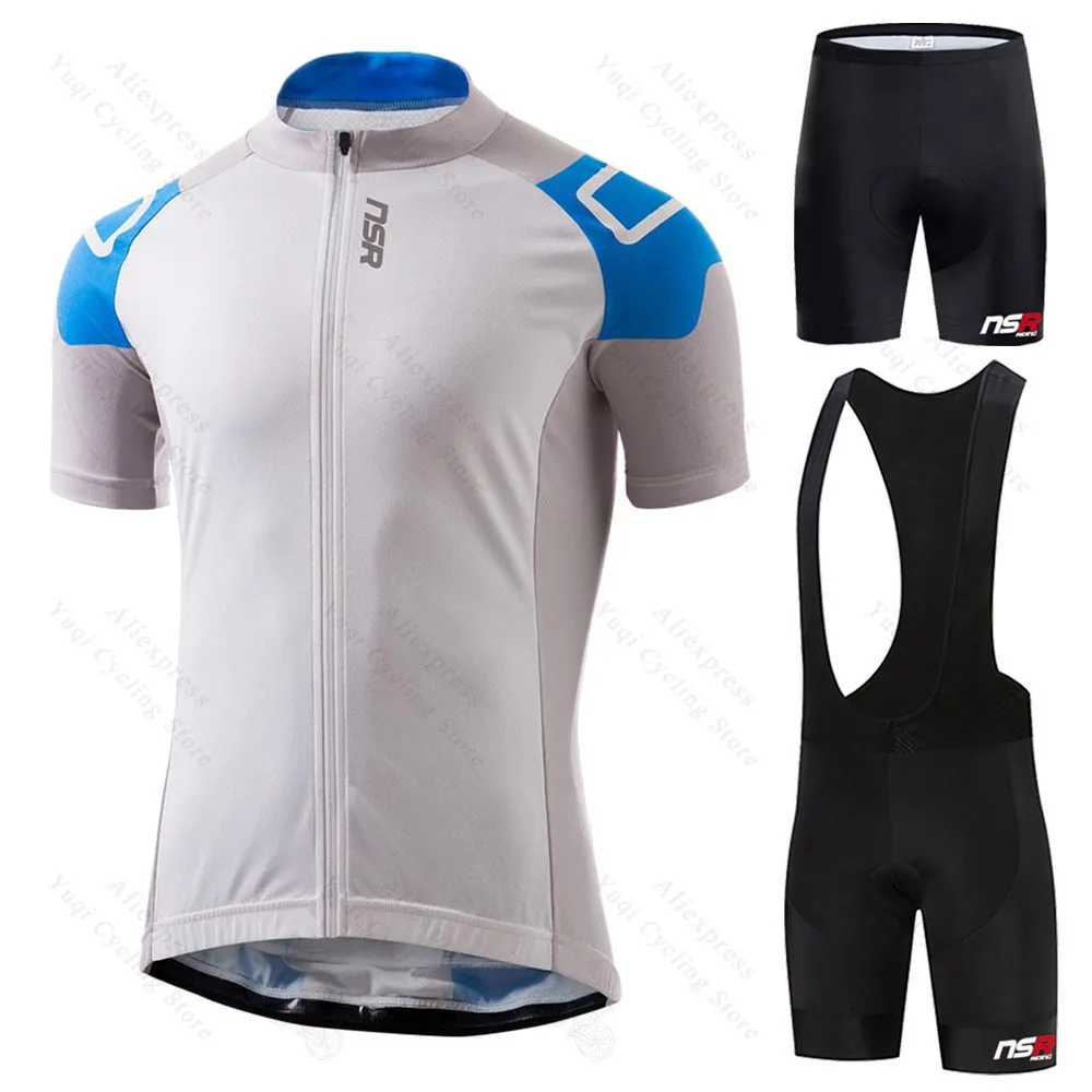 

Комплект одежды NSR мужской для велоспорта, трикотажная одежда с коротким рукавом, шорты-комбинезон для горных велосипедов, уличная одежда, ...