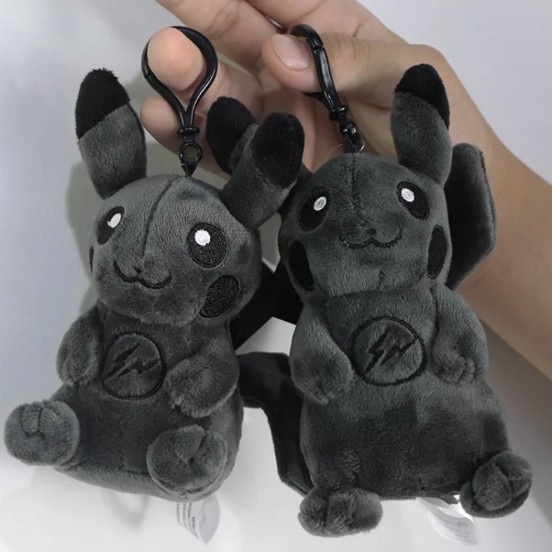 

13cm Pokemon Black Pikachu Plush Toys Lightning Series Anime Figure Stuffed Model Doll Bag Pendant Children's Birthday Gifts