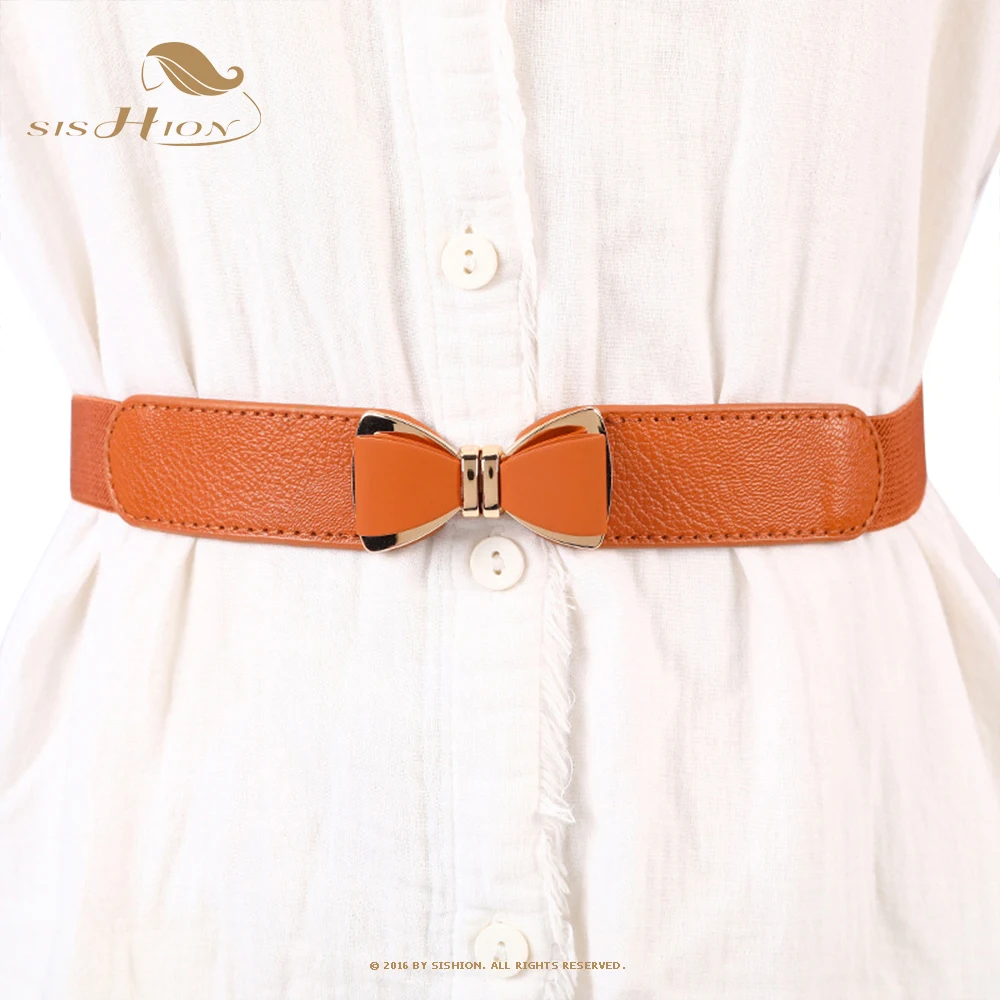 Wide Corset Belt  For Women Elastic Luxury Belt Designer Belt For Women Bandage Leather Stretchy Belts  SCB0133