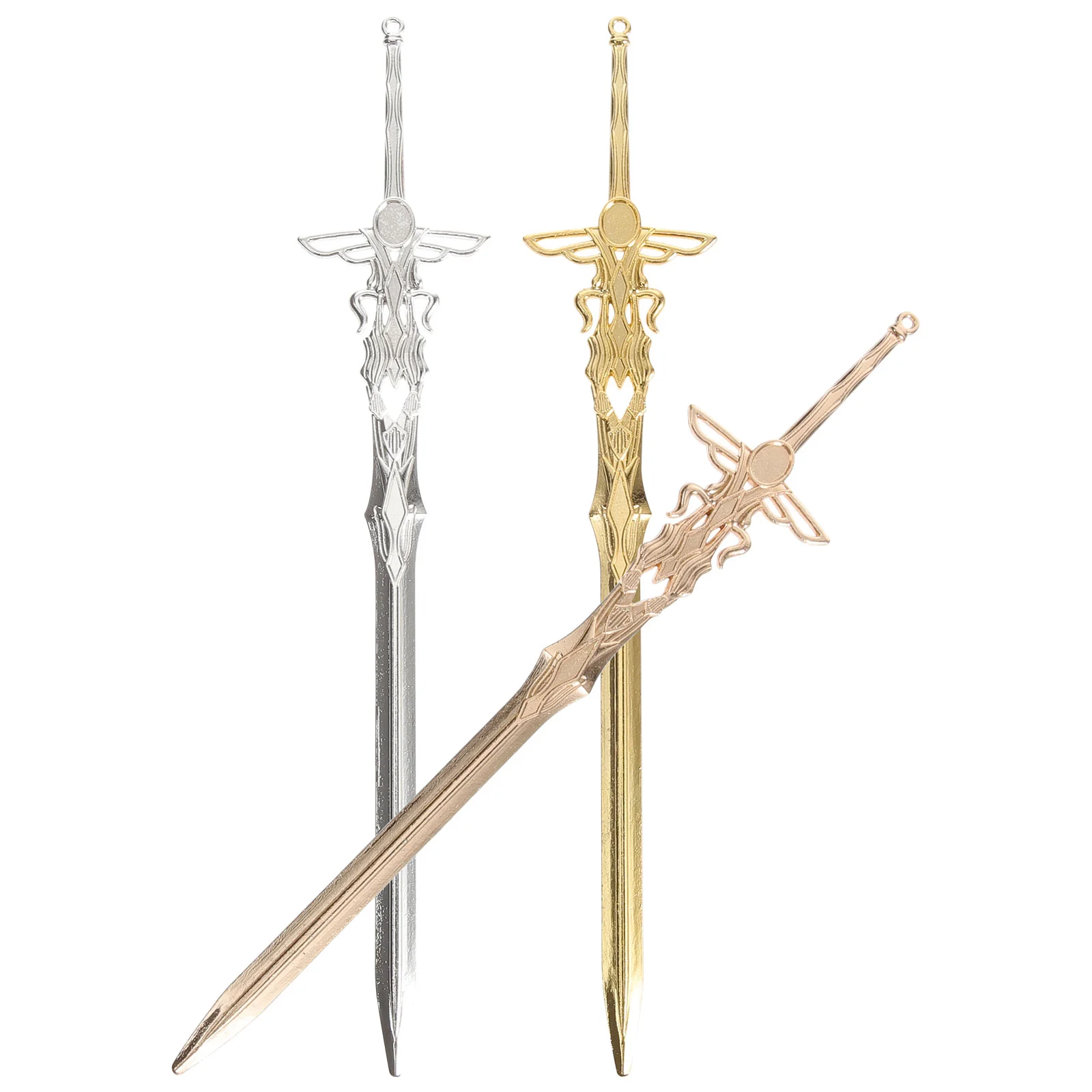 

3 шт. шпилька для волос в виде меча, винтажные аксессуары, палочки для еды, длинный женский держатель для волос, подвеска Miss из сплава