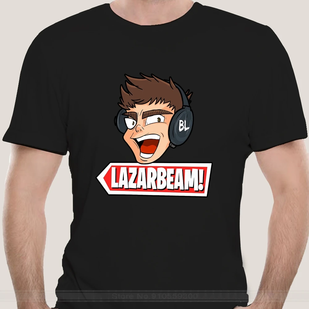 

Модная Мужская хлопковая футболка, брендовая мужская футболка, футболка Lazarbeam, женская футболка