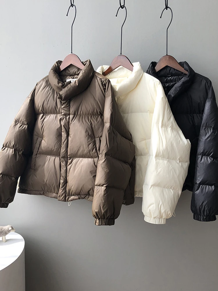 

SEDUTMO Winter Duck Down Coat Women Warm Oversize Puffer Jacket Autumn Casual Thick Pocket Basic Bomber Parkas ED1908