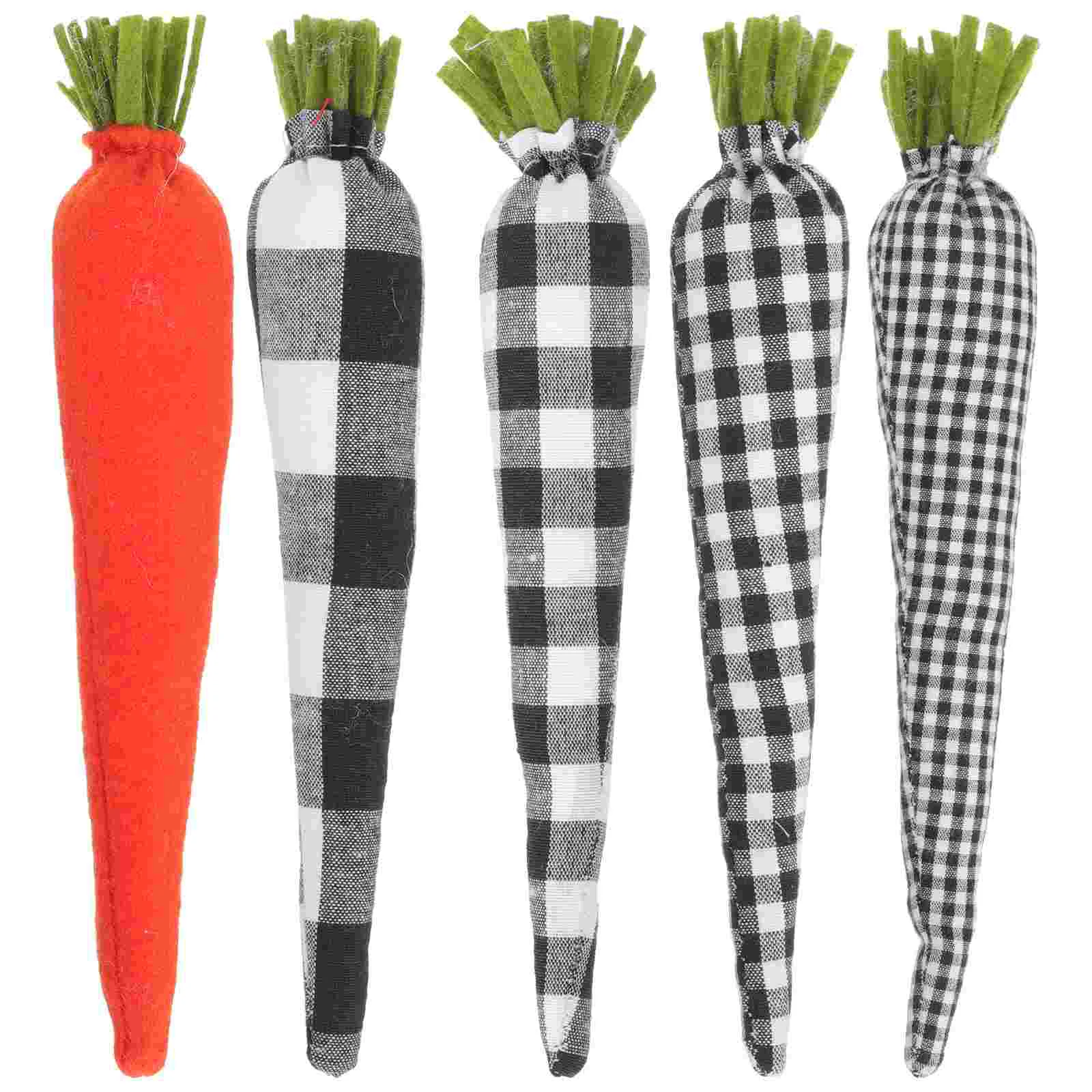 

5pcs Easter Adornments Carrot Ornaments Easter Carrot Decors Easter Party Decors