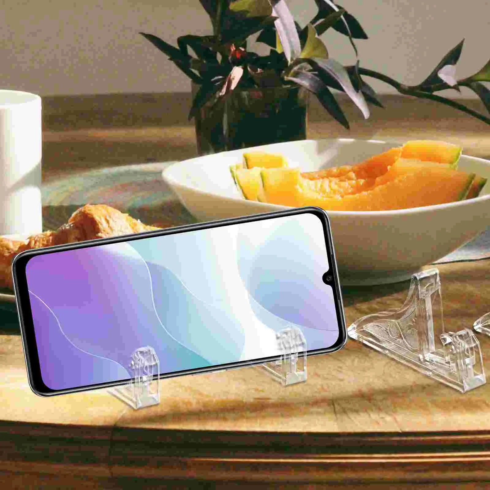 10 шт. подставка для фоторамки прозрачные полки монитора фотографий пластиковые