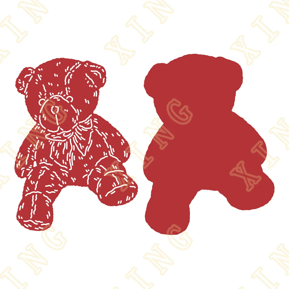 

2022 New Hot Name the Teddy Metal Cutting Dies Scrapbook Diary Decoration Stencil Embossing Template Diy Greeting Card Handmade