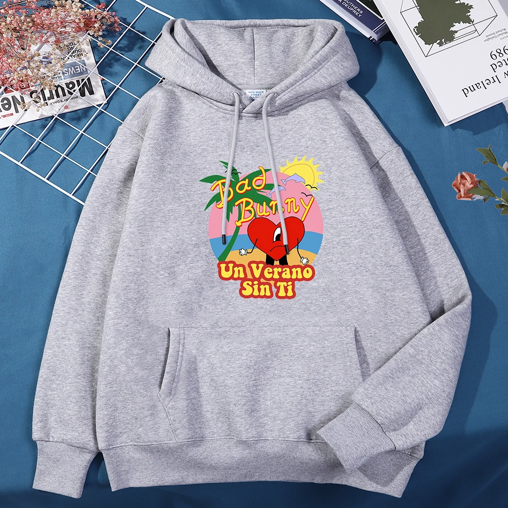 

Bad Bunny Un Verano Sin Ti So Sad Man Hoodie Quality Loose Sportswear Sports Comfortable Tracksuit Daily Personality Male Top