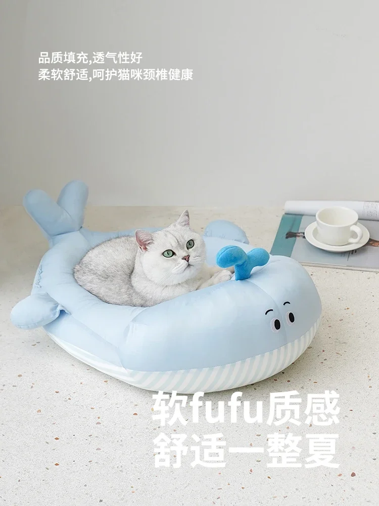 Летнее гнездо для кошек Zeze Whale летнее охлаждающее собак крутой ледяной коврик