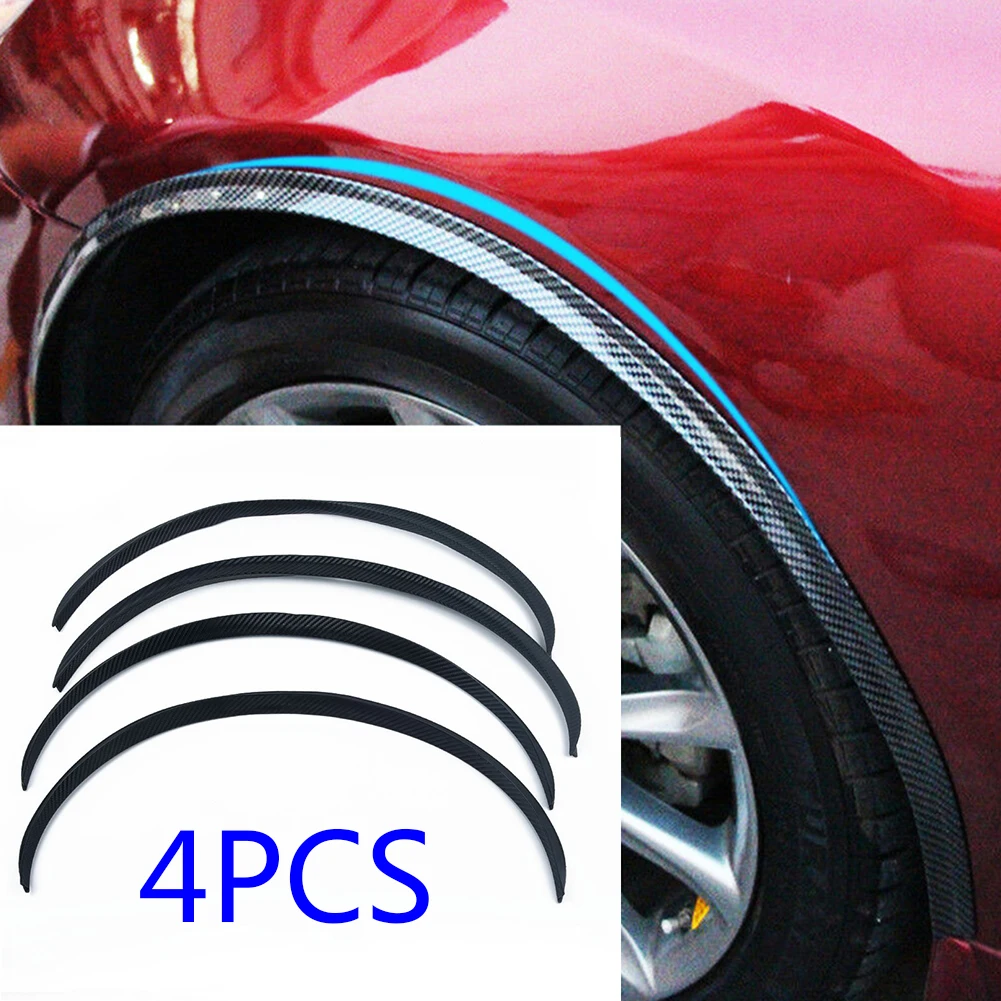 4 шт. автомобильное колесо брови арка отделка губ полоска из углеродного волокна