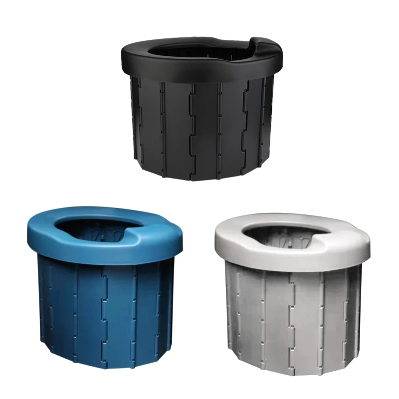 

Portable Toilet Folding Camping Toilet for Long Trips Camping (Black) Child Travel Potty Perfect for Hiking Traffic Jam