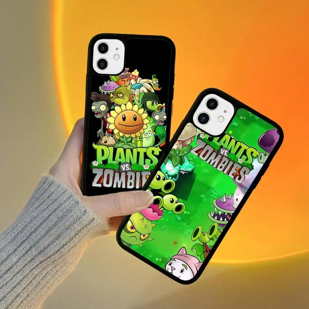 Фото Чехол для телефона P-Plants Vs Z-Zombies с беспроводной зарядкой, PC+TPU, для iPhone 11 12 13 14 15 16 17 Pro Max Plus №2