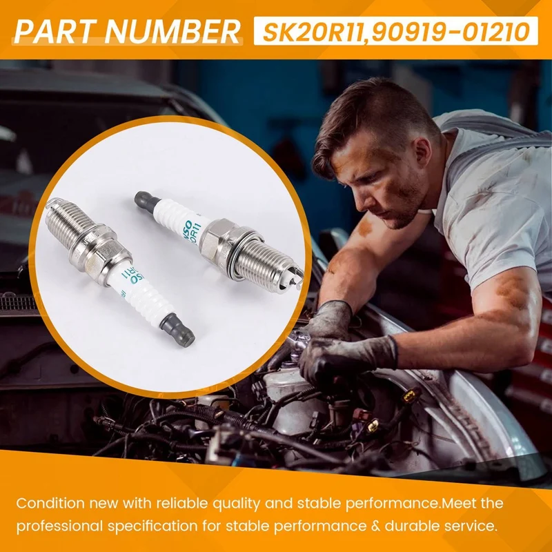 4X Иридиевые свечи зажигания 90919 SK20R11 для Toyota Camry RAV4 Avalon