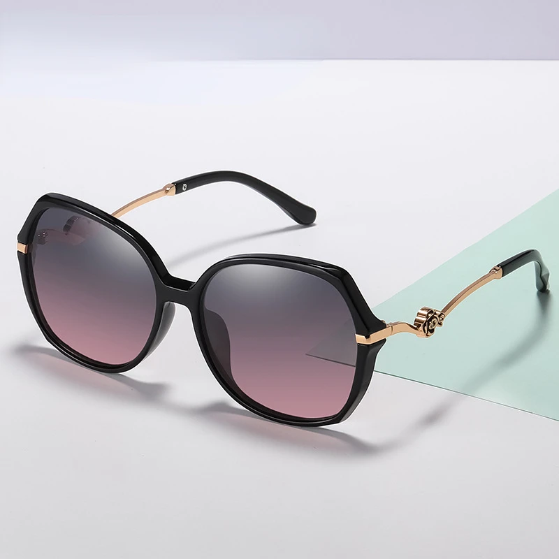

Ms 2022 New Polarized Sunglasses Large Frame Women's Color Changing Sunglasses Fashion Metal Glasses 413 Sunglasses
