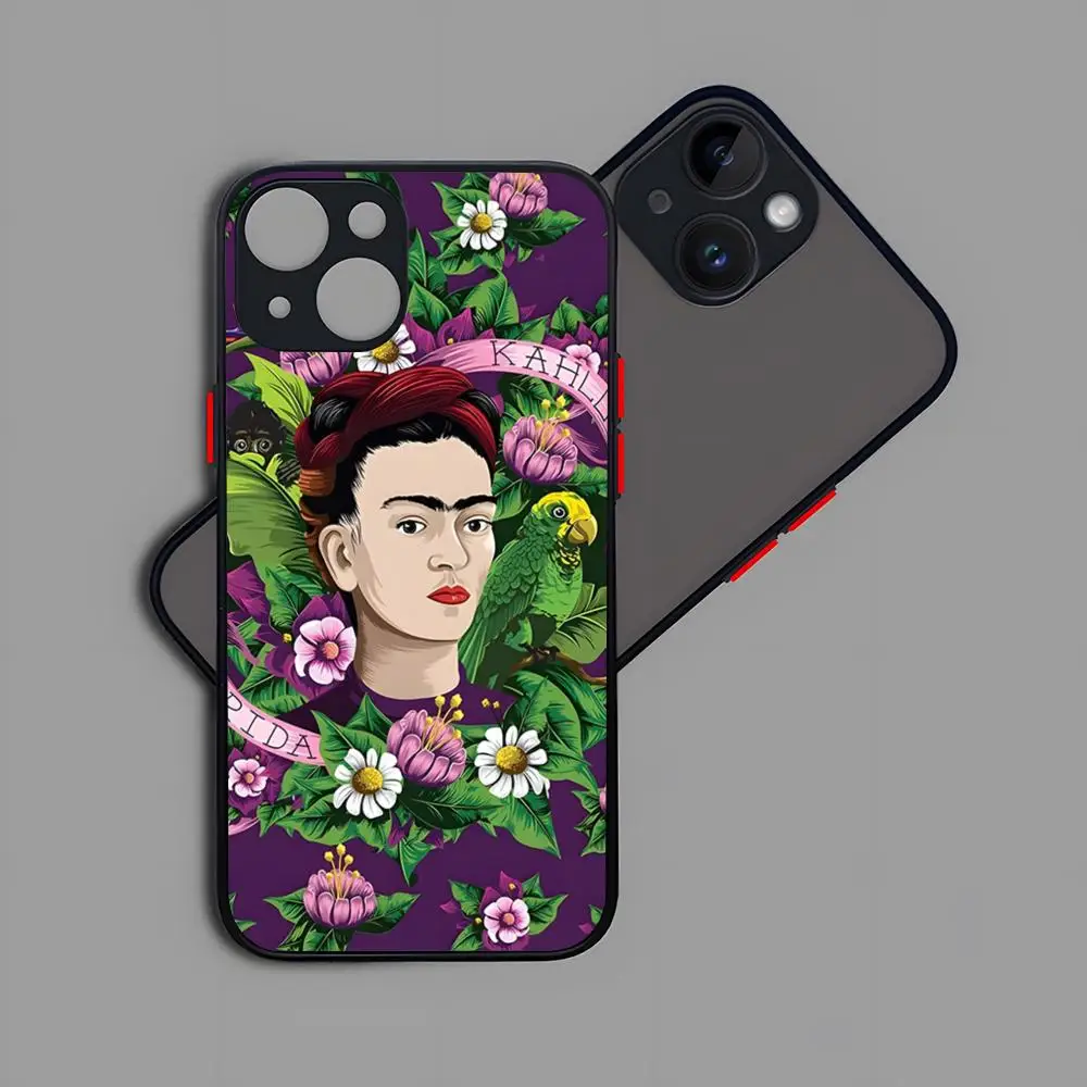 Phone Case Fashion F-Frida K-KahlosS Matte Transparent Back For IPhone 16 15 14 13 12 11 Pro Max X XR XSMax 7 8 Plus Cover