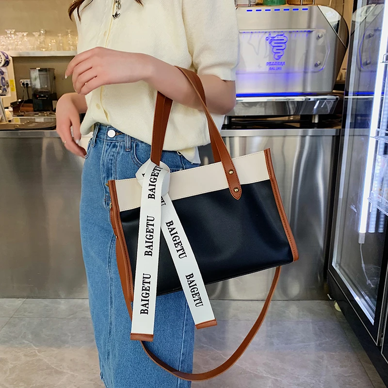 

YILIAN Fashion Single Shoulder Bag 2022 New premium leather Women's large volume handbag casual business backpack