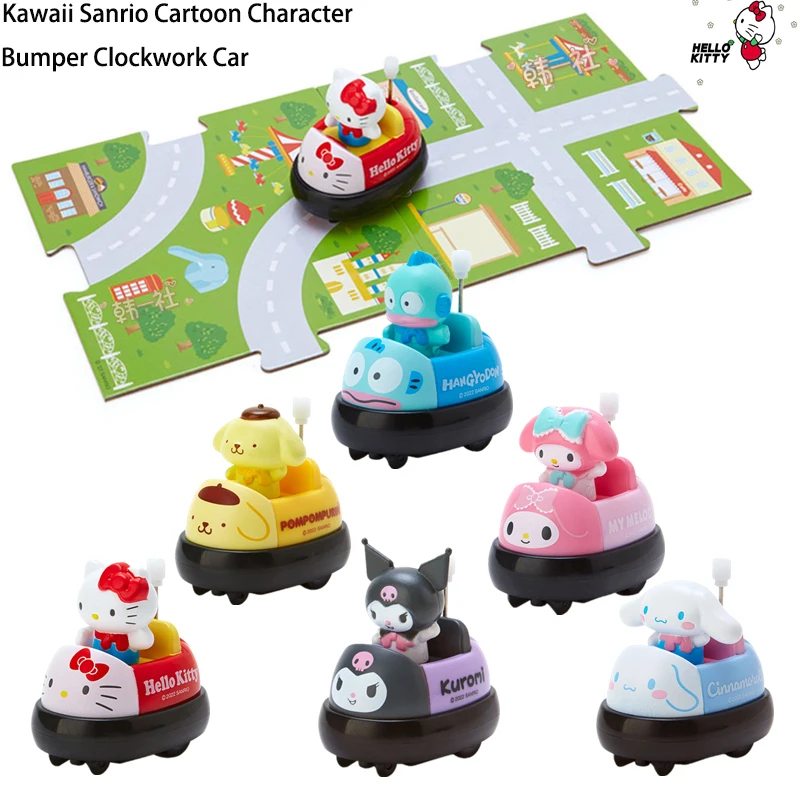 

Кавайный Sanrio мультфильм Hello Kitty Kuromi My Melody Cinnamonroll сенсорный Заводной автомобиль игрушка милая красота Спальня украшение стола