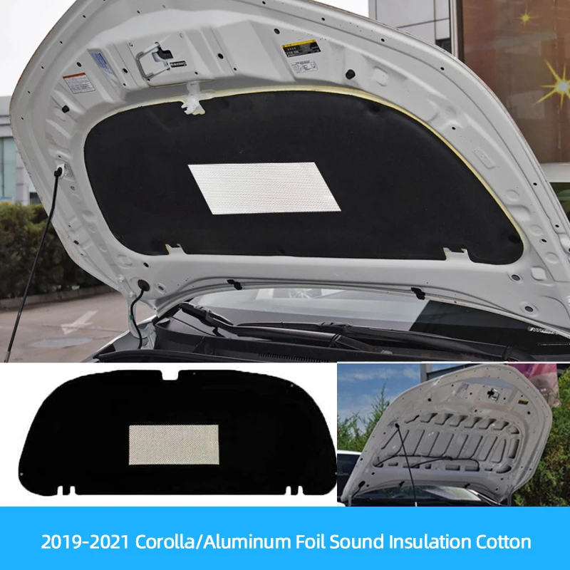 

Коврик для Toyota Corolla Sedan 2007-2019 2020 2021 передний капот двигателя звукоизоляционный хлопковый звукоизоляционный чехол тепловой коврик