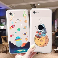 clear fundas for google pixel 6 6pro phone shells cute planet astronaut mars back covers case for google pixel 4a 5g 4a xl 3a xl