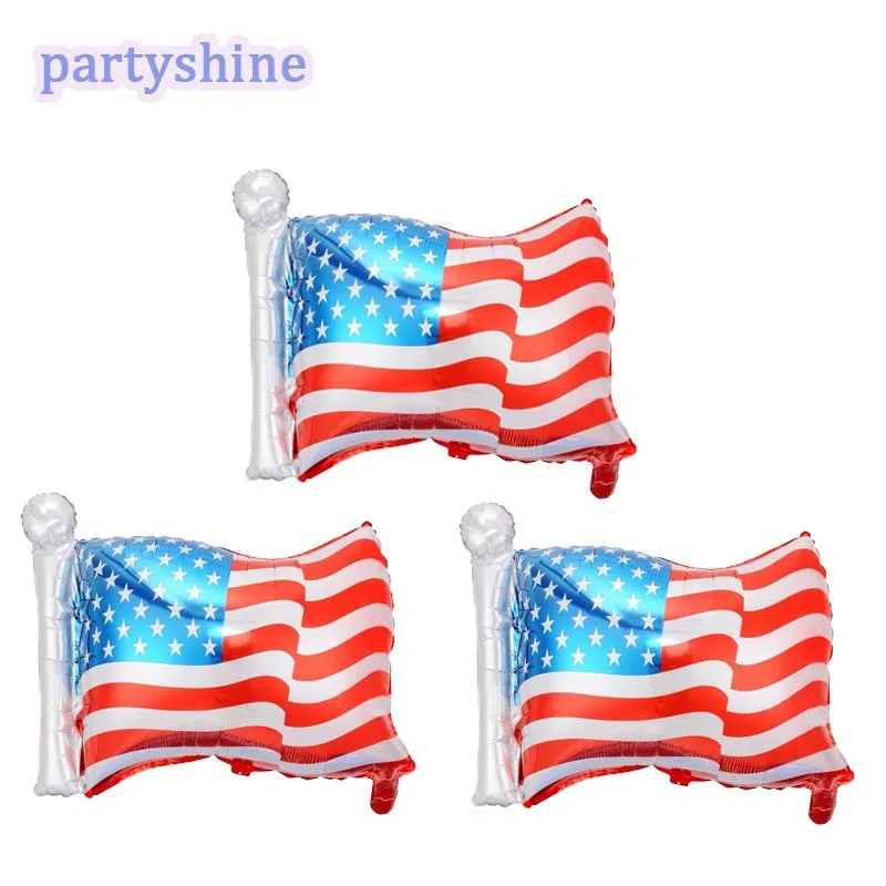 

3pcs American Flag Balloons 4th Of July Decorations Independence Day Patriotic Supplies For Memorial Veterans Day USA Decors