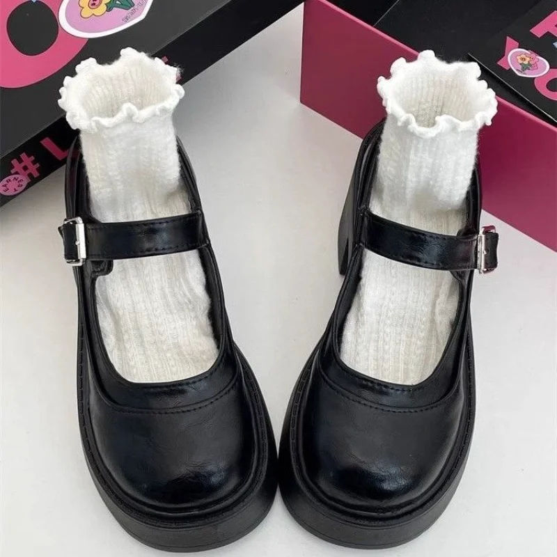 Модные белые туфли-лодочки на платформе для женщин туфли Джейн очень высоком