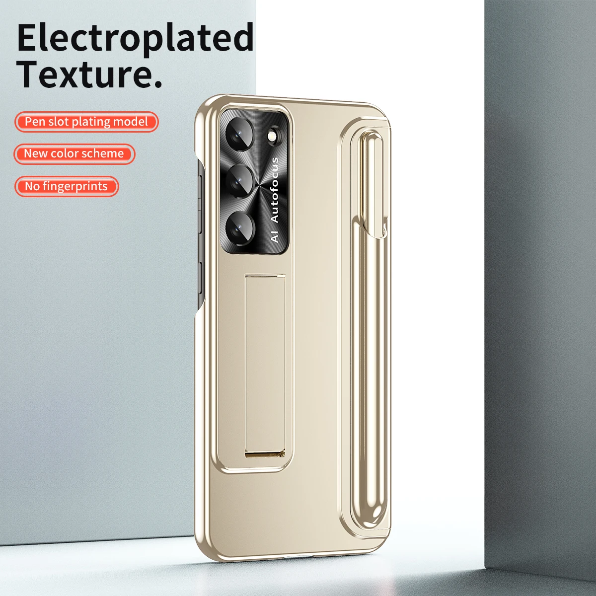 

Plating Case For Samsung Galaxy S23 S23Ultra S23Plus Case Ultra-thin Plating With Pen Slot Camera Protection For Galaxy S23Ultra