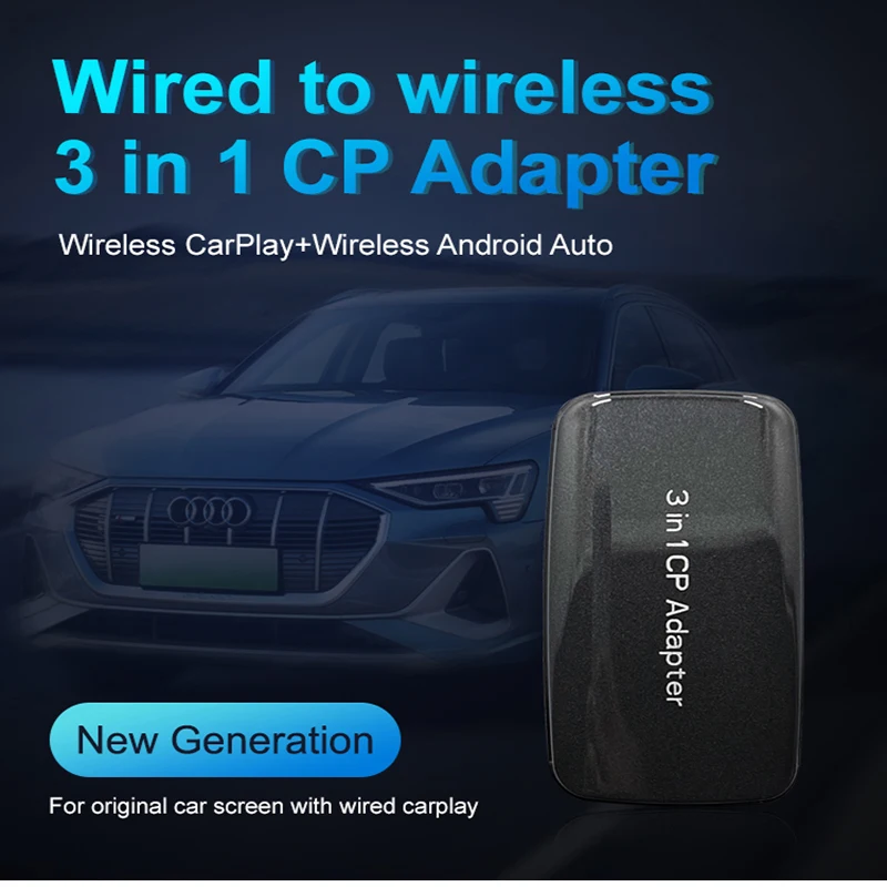 

Беспроводной адаптер CarPlay, Автомобильный ключ Android 11, активатор 3 в 1, мультимедийная коробка для Suzuki Cadillac Nissan Lexus Peugeot