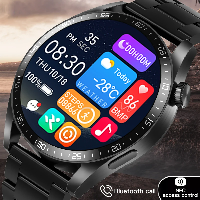 

HW3 Pro Smart Watch Men's Watch NFC Bluetooth Call Wireless Charger Voice Assistant Sport Smartwatch 2022 PK HW28 HW66
