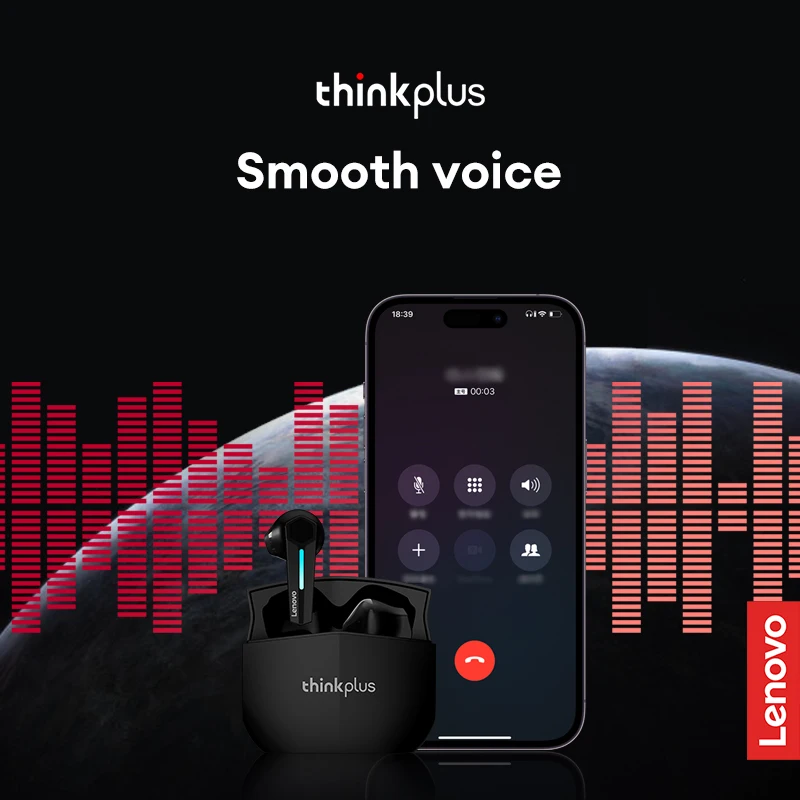 100% оригинальные наушники Lenovo GM1B Bluetooth V5.3 длительный срок службы батареи HIFI стерео
