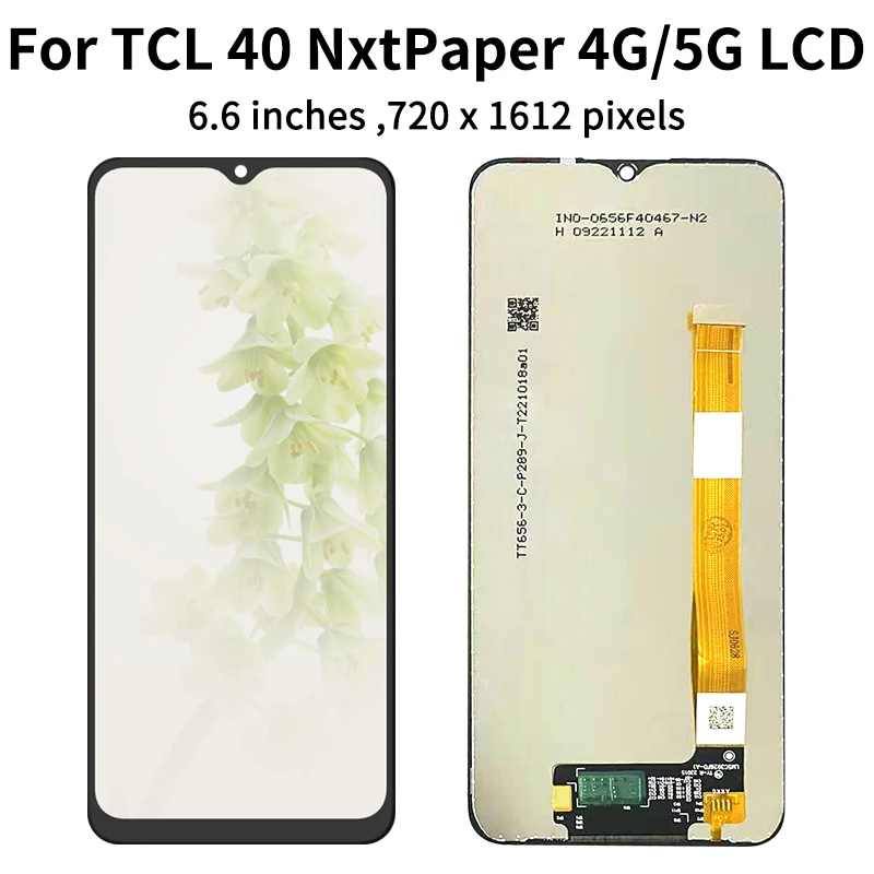 Фото Качество AAA + для TCL 40 NxtPaper 4G ЖК-дисплей с цифровым преобразователем сенсорного экрана для TCL 40 NxtPaper 5G T612B Запасные части для ремонта дисплея №3