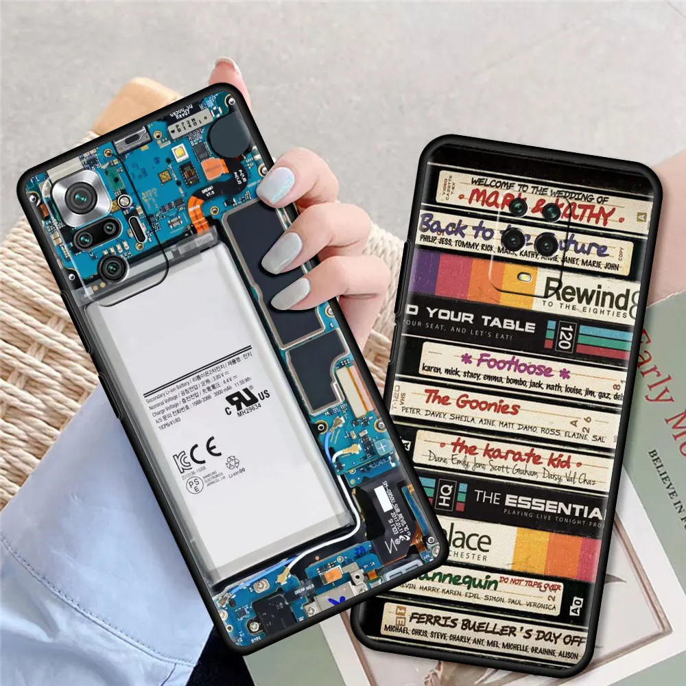 SmartPhone Case for Xiaomi Redmi Note 9S 11 9 8Pro 9C NFC K40 8T 9T 10 Black Coque 9A 7 7A Funda Bag Game Console Chip Camera |